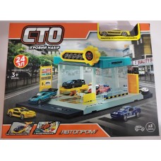 Ігровий набір АВТОПРОМ арт. PS005-2 (48шт/2) СТО, короб. 30*23,5*6см