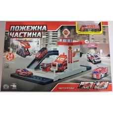 Ігровий набір АВТОПРОМ арт. PS005-4 (48шт/2) ПОЖЕЖНА ЧАСТИНА,короб. 36*24*6,5см