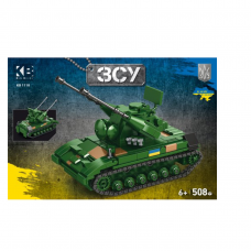 Конструктор KB 1118 (12шт) військовий, танк, 508дет, в кор-ці 32-22-6см