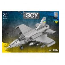 Конструктор KB 1123 (12шт) військовий, літак, 330дет, в кор-ці 32-22-6см