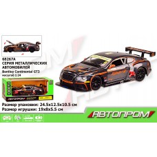 Машина мет. АВТОПРОМ арт. 68267A (12шт/2) 1:24 "Bentley Continental GT3 Concept", батар.,св, зв, від