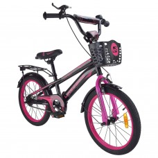 Велосипед дитячий 2-х коліс.18'' арт. 241807 (1шт) Like2bike Dark Rider, чорно-рожевий, рама сталь, Велосипед дитячий 2-х коліс.18'' арт. 241807 (1шт) Like2bike Dark Rider, чорно-рожевий, рама сталь,