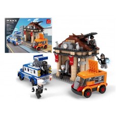 Конструктор AUSINI 23705 (12/2) "Police", 461 елемент, у коробці  