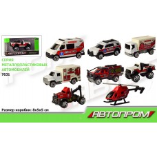 Машина мет. АВТОПРОМ арт. 7631 (288шт/2) 1: 64,8 видів, короб.  8*5*5см